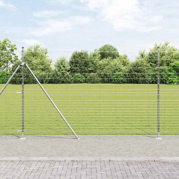 vidaXL Poste de Valla Galvanizado 25 x 1,6 m Acero