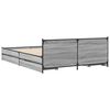 vidaXL Cama con cajones madera ingenier&iacute;a gris Sonoma 120x190 cm