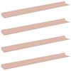 vidaXL Estante flotante Montada en la pared 4 uds. Rosa Acero