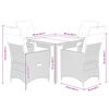 vidaXL Set comedor de jard&iacute;n 5 pzas con cojines rat&aacute;n sint&eacute;tico beige