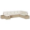 vidaXL Conjunto de sof&aacute; de jard&iacute;n 8 uds. Beige rat&aacute;n sint&eacute;tico
