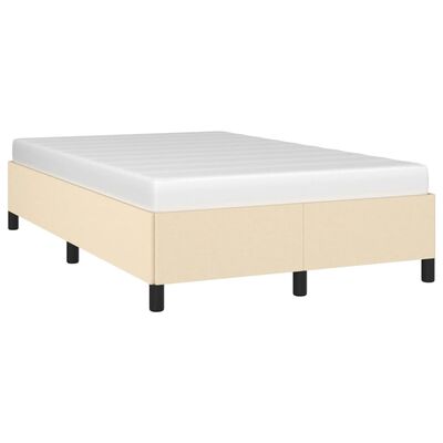 vidaXL Estructura de cama tela crema 120x190 cm