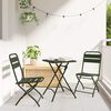 vidaXL Silla Plegable para Jardín 2 pcs Verde 55 x 56.5 x 91cm Acero