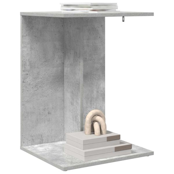 vidaXL Mesa lateral Gris Concreto 45 x 40 x 62,5 cm