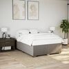 vidaXL Cama box spring con colch&oacute;n tela gris taupe 140x200 cm
