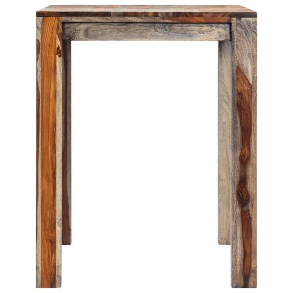 vidaXL Mesa de comedor de madera maciza de acacia gris 118x60x76 cm