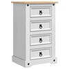 vidaXL Mesita de Noche Corona 53 x 39 x 84 cm Madera de pino macizo