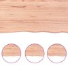 vidaXL Tablero mesa madera tratada borde natural marr&oacute;n 180x40x(2-4)cm