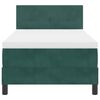 vidaXL Cama Box Spring LED Verde oscuro 100 x 200 cm Terciopelo
