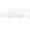 vidaXL Estructura cama sin colch&oacute;n con estribo metal blanco 183x213 cm
