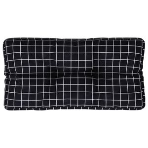vidaXL Coj&iacute;n para pal&eacute;s tela a cuadros negro 70x40x12 cm