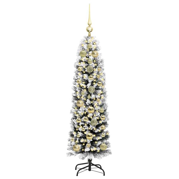 vidaXL Árbol de Navidad artificial Verde 150 cm PVC, Acero y Plástico