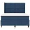 vidaXL Cama tipo Box Spring con colch&oacute;n Azul 140 x 200 cm tela