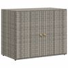 vidaXL Armario de almacenaje de jard&iacute;n rat&aacute;n PE gris 100x55,5x80 cm