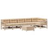 vidaXL Juego de muebles de jard&iacute;n 7 pzas y cojines madera maciza pino