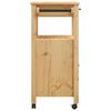 vidaXL Carrito de cocina MONZA madera maciza de pino 60x40x88,5 cm