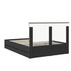 vidaXL Estructura de cama Negro 140 x 200 cm Madera Ingenieril