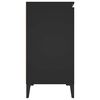 vidaXL Aparador de madera contrachapada negro 102x35x70 cm