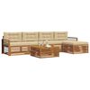 vidaXL Conjunto de sof&aacute;s de exterior con coj&iacute;n 6 pcs Natural y Beige