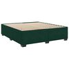 vidaXL Cama box spring con colch&oacute;n terciopelo verde oscuro 200x200 cm