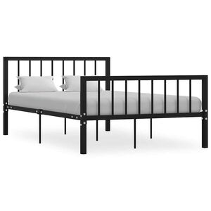 vidaXL Estructura de cama sin colch&oacute;n metal negro 120x200 cm