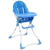 vidaXL Trona de beb&eacute; azul y blanco