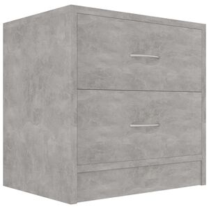 vidaXL Mesita de noche madera contrachapada gris hormig&oacute;n 40x30x40 cm