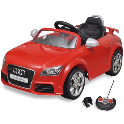 Coche de juguete rojo con mando, modelo Audi TT RS