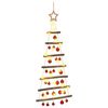 vidaXL &Aacute;rbol de Navidad colgante con bolas 90 cm 30 LED Blanco C&aacute;lido