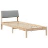 vidaXL Estructura de cama con cabecera Marrón y gris claro 75 x 190 cm