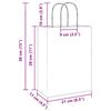 vidaXL Bolsas de papel con asas 50 uds marr&oacute;n 21x11x28 cm