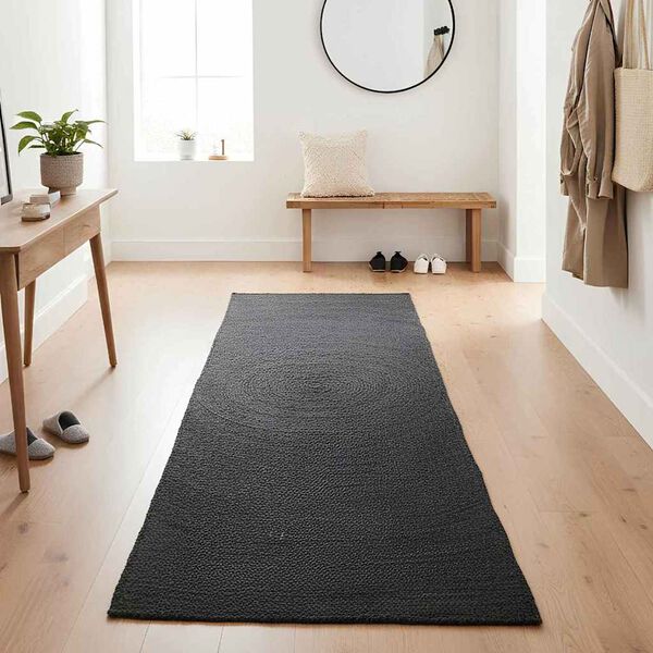 vidaXL Alfombra Gris oscuro 60 x 110 cm yute