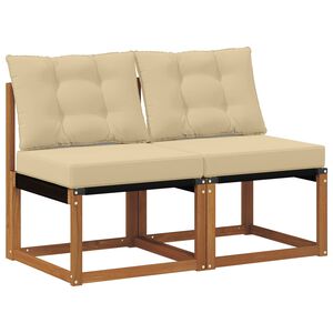 vidaXL 2 Pieza Sof&aacute; central de exterior