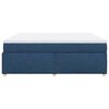 vidaXL Cama box spring con colch&oacute;n tela azul 180x200 cm