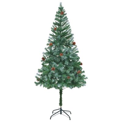 vidaXL Árbol de Navidad glaseado con piñas 180 cm