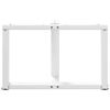 vidaXL Patas para mesa de centro en forma de T (2 unidades), color blanco, 70 x 25 x (42-43) cm, acero