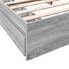 vidaXL Cama con cajones madera ingenier&iacute;a gris Sonoma 200x200 cm