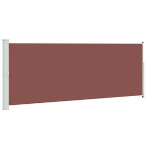 vidaXL Toldo lateral retr&aacute;ctil para patio marr&oacute;n 180x500 cm