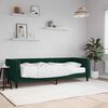 vidaXL Sof&aacute; cama con colch&oacute;n terciopelo verde oscuro 80x200 cm