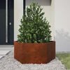 vidaXL Jardinera con patas acero corten oxidado 30x30x30 cm