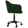 vidaXL Sillas de comedor giratorias 2 unidades terciopelo verde oscuro
