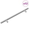 vidaXL Manija de armario 12 uds. Plateado 300 mm Acero inoxidable