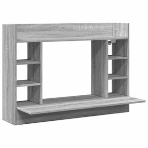 vidaXL Escritorio de pared madera ingenier&iacute;a gris Sonoma 105x48x75 cm