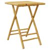 vidaXL Mesa plegable de jardín de bambú 55x55x75 cm
