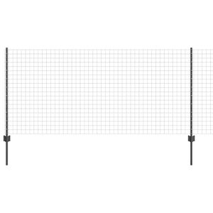vidaXL Valla Euro con Poste 10 x 1 m Acero recubierto de PVC Gris