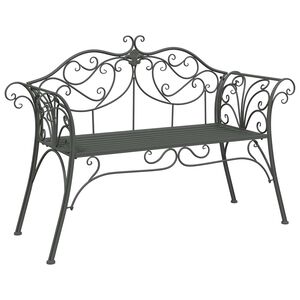 vidaXL Banco de jard&iacute;n 2-N&uacute;mero de plazas 130 x 47 x 90 cm Acero