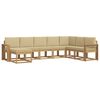 vidaXL Conjunto de sof&aacute;s de exterior con coj&iacute;n 8 pcs y Beige