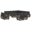 vidaXL Conjunto de sof&aacute;s de jard&iacute;n 14 uds. Gris y Gris Oscuro