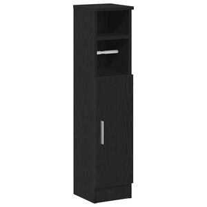 vidaXL Mueble de ba&ntilde;o con portarrollos negro 20,5x22x90 cm