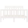 vidaXL Estructura de cama madera maciza de pino blanca 150x200 cm
